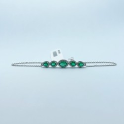 Pulsera Esmeraldas Oval Con Diamantes – Victoria Fine Jewelry