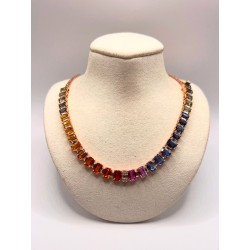 Gargantilla Zafiros Raibow Con Diamantes – Victoria Fine Jewelry