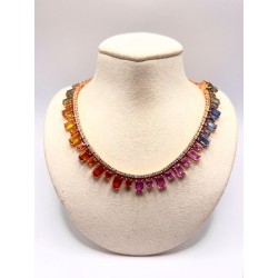 Gargantilla Zafiros Rainbow Con Diamantes – Victoria Fine Jewelry