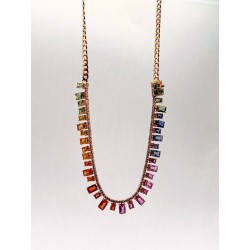 Gargantilla Zafiros Rainbow Con Diamantes – Victoria Fine Jewelry
