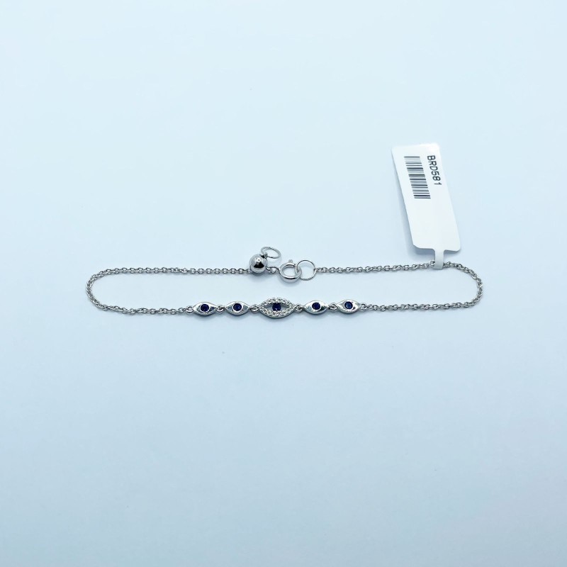 Pulsera Ojo Con Zafiros – Victoria Fine Jewelry