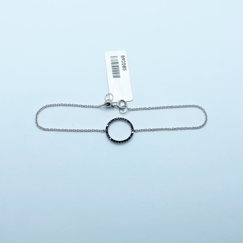 Pulsera Círculo Con Diamantes Negros – Victoria Fine Jewelry