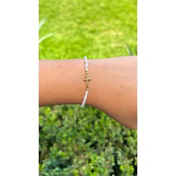 Pulsera Cruz Con Perlas – Victoria Fine Jewelry