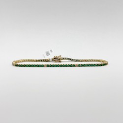 Pulsera Tennis De Esmeraldas y Diamantes – Victoria Fine Jewelry