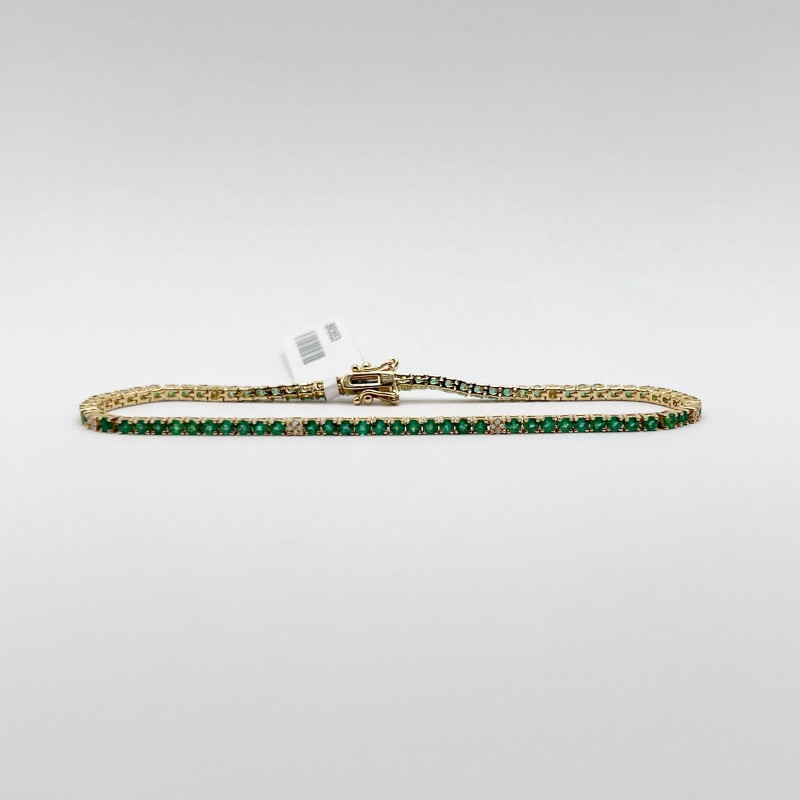 Pulsera Tennis De Esmeraldas y Diamantes – Victoria Fine Jewelry