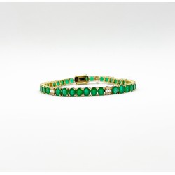 Pulsera de Esmeralda con Diamantes – Victoria Fine Jewelry