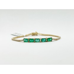 Pulsera de Esmeralda con Diamantes – Victoria Fine Jewelry