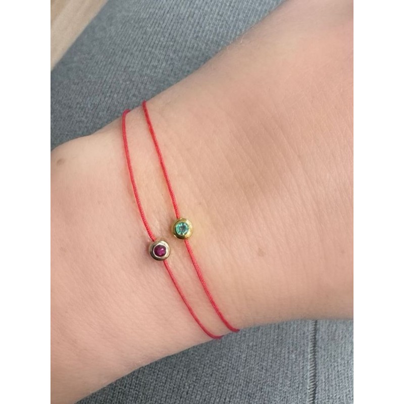 Pulsera De Hilo Con Charm De Zafiro – Victoria Fine Jewelry