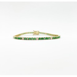 Pulsera Tennis Esmeralda con Diamantes – Victoria Fine Jewelry