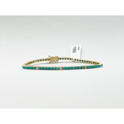 Pulsera Tennis Turquesa con Diamantes – Victoria Fine Jewelry