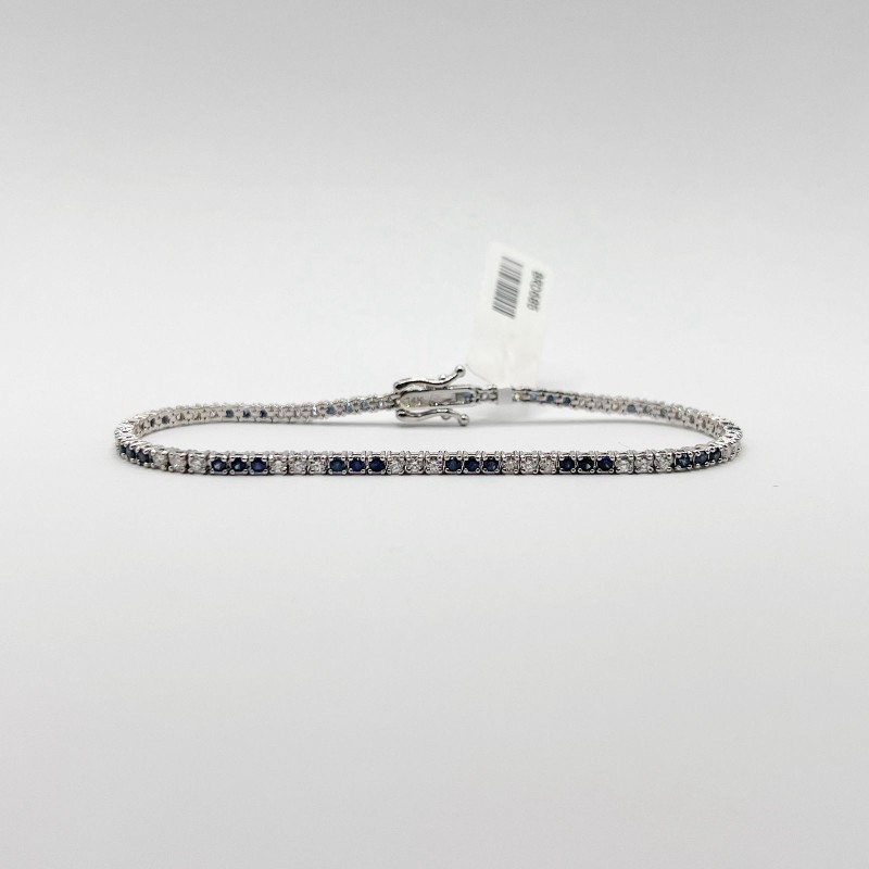 Pulsera Tennis Zafiros y Diamantes – Victoria Fine Jewelry