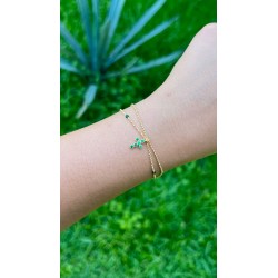 Pulsera Doble Cruz Con Zirconias – Victoria Fine Jewelry
