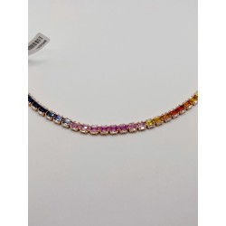 Pulsera Zafiros Rainbow Con Diamantes – Victoria Fine Jewelry