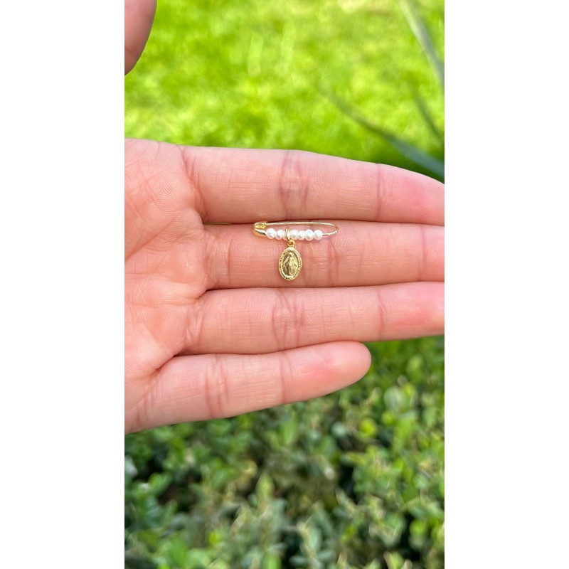 Segurito Con Perlas Virgen Milagrosa – Victoria Fine Jewelry