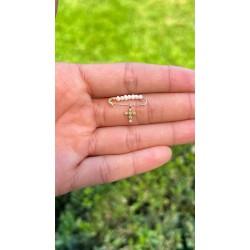 Segurito Con Perlas y Cruz De Zirconias – Victoria Fine Jewelry