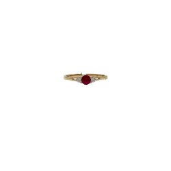 Anillo Con Rubí Redondo y Diamantes – Victoria Fine Jewelry