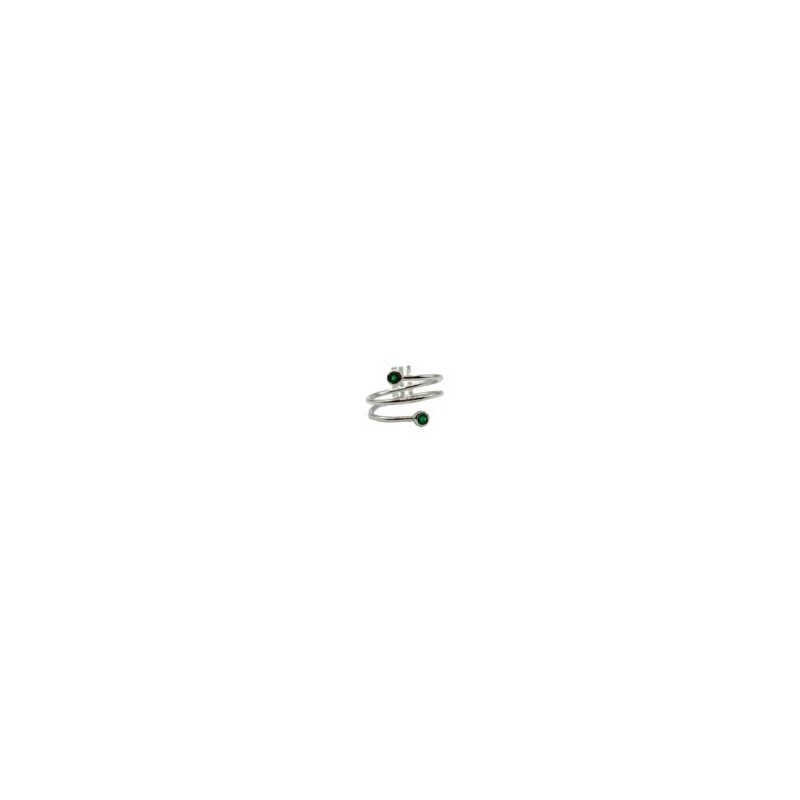 Anillo Espiral Con Esmeraldas – Victoria Fine Jewelry