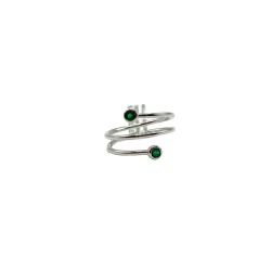 Anillo Espiral Con Esmeraldas – Victoria Fine Jewelry