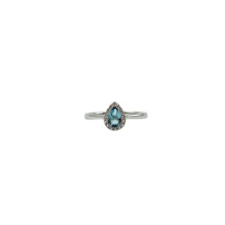 Anillo Gota Topacio Azul – Victoria Fine Jewelry