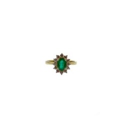 Anillo Lady Di Esmeralda con Diamantes – Victoria Fine Jewelry