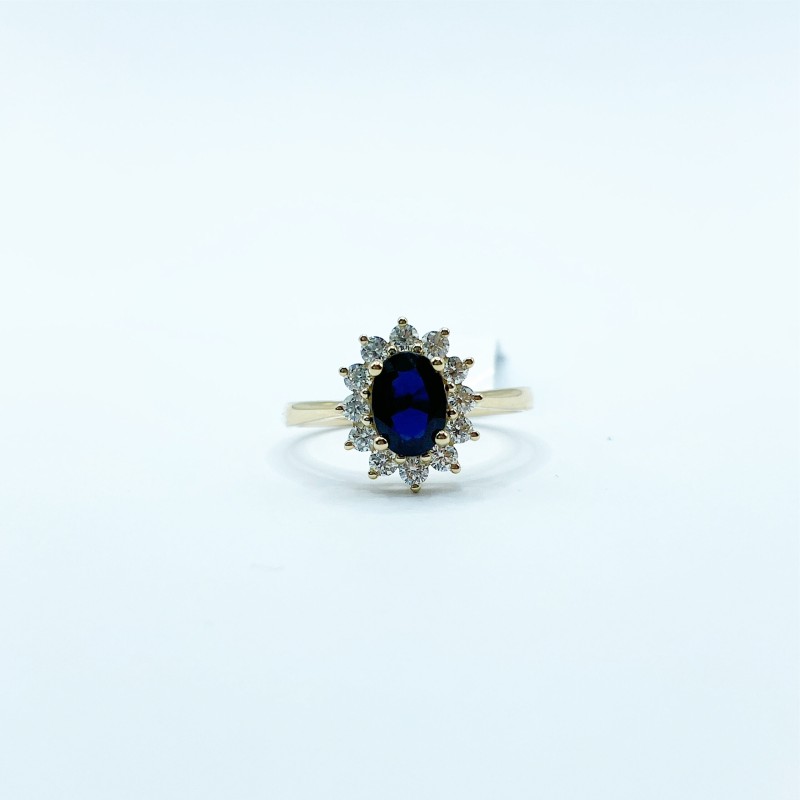 Anillo Lady Di Zafiro con Diamantes – Victoria Fine Jewelry