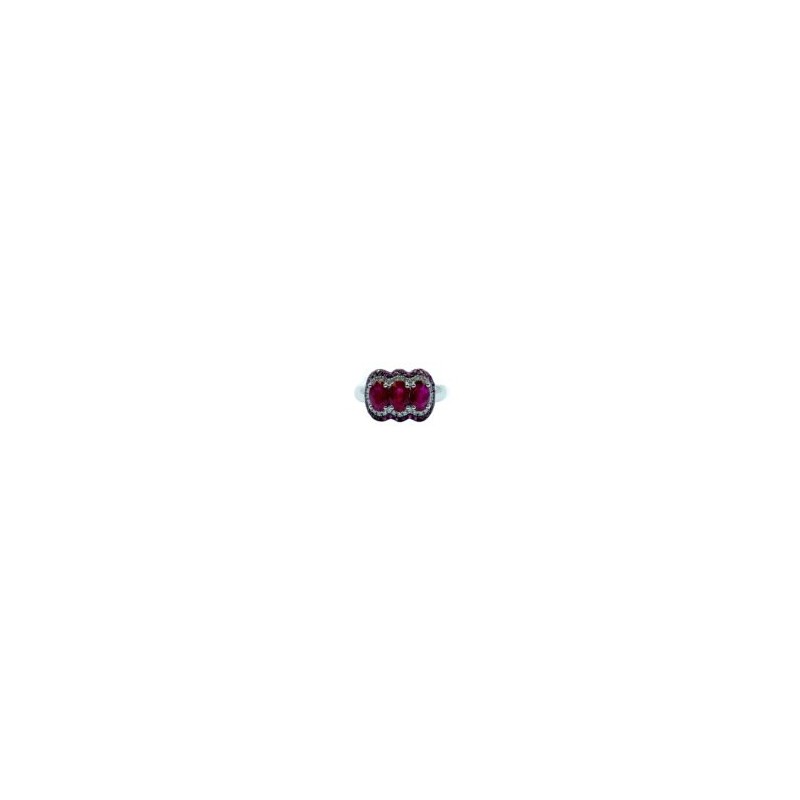 Anillo Ovales De Rubí Con Diamantes – Victoria Fine Jewelry