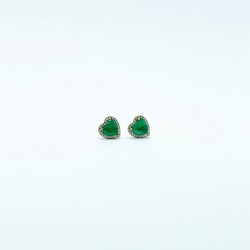 Aretes Corazón De Esmeralda – Victoria Fine Jewelry