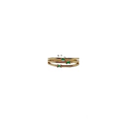 Anillo Triple Con Esmeraldas – Victoria Fine Jewelry