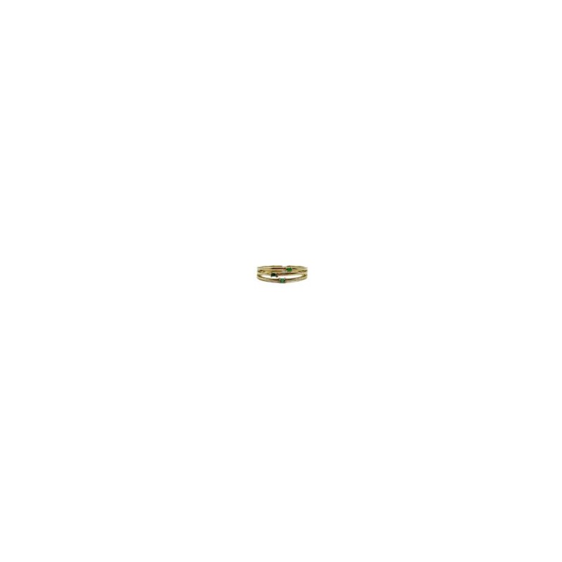 Anillo Triple Con Esmeraldas – Victoria Fine Jewelry
