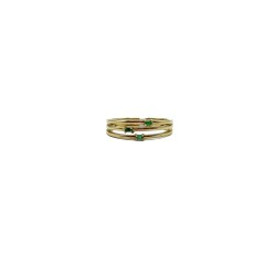 Anillo Triple Con Esmeraldas – Victoria Fine Jewelry