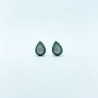Arete Gota Diamantes Pave y Halo De Esmeraldas – Victoria Fine Jewelry