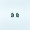 Arete Gota Diamantes Pave y Halo De Esmeraldas – Victoria Fine Jewelry