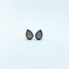 Arete Gota Diamantes Pave y Halo De Topacio Azul – Victoria Fine Jewelry