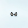 Arete Gota Diamantes Pave y Halo De Topacio Azul – Victoria Fine Jewelry