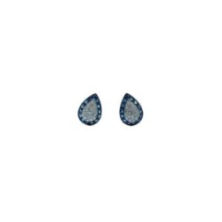 Aretes Gota Topacio Azul Con Diamantes Pave – Victoria Fine Jewelry