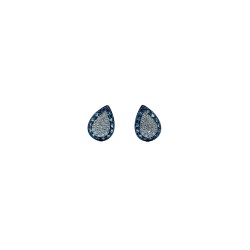 Aretes Gota Topacio Azul Con Diamantes Pave – Victoria Fine Jewelry