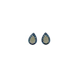 Aretes Gota Topacio Azul Con Diamantes Pave – Victoria Fine Jewelry