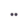 Aretes Redondos Pave Con Zafiro Rosa – Victoria Fine Jewelry
