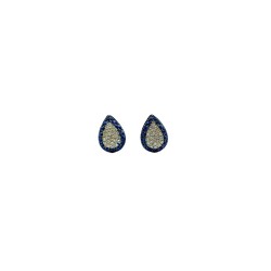 Aretes Gota Zafiro Con Diamantes Pave – Victoria Fine Jewelry