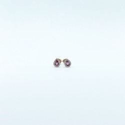Aretes Gota Zafiro Rosa Mini – Victoria Fine Jewelry