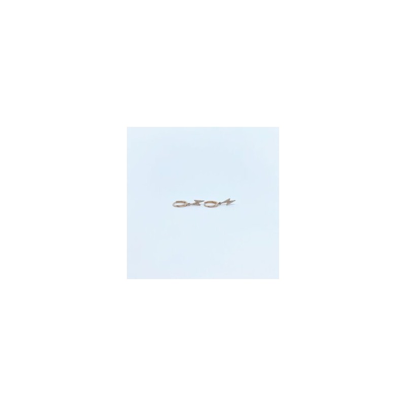 Arracada Con Rayo Colgado – Victoria Fine Jewelry