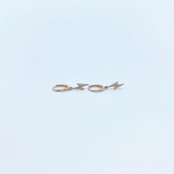 Arracada Con Rayo Colgado – Victoria Fine Jewelry