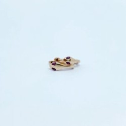 Arracada Serpiente Con Ojos De Rubí – Victoria Fine Jewelry