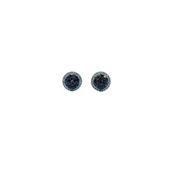 Aretes Redondos Pave Con Diamantes Negros – Victoria Fine Jewelry