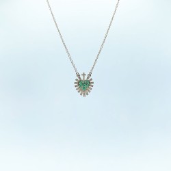 Collar Sagrado Corazón Esmeralda – Victoria Fine Jewelry