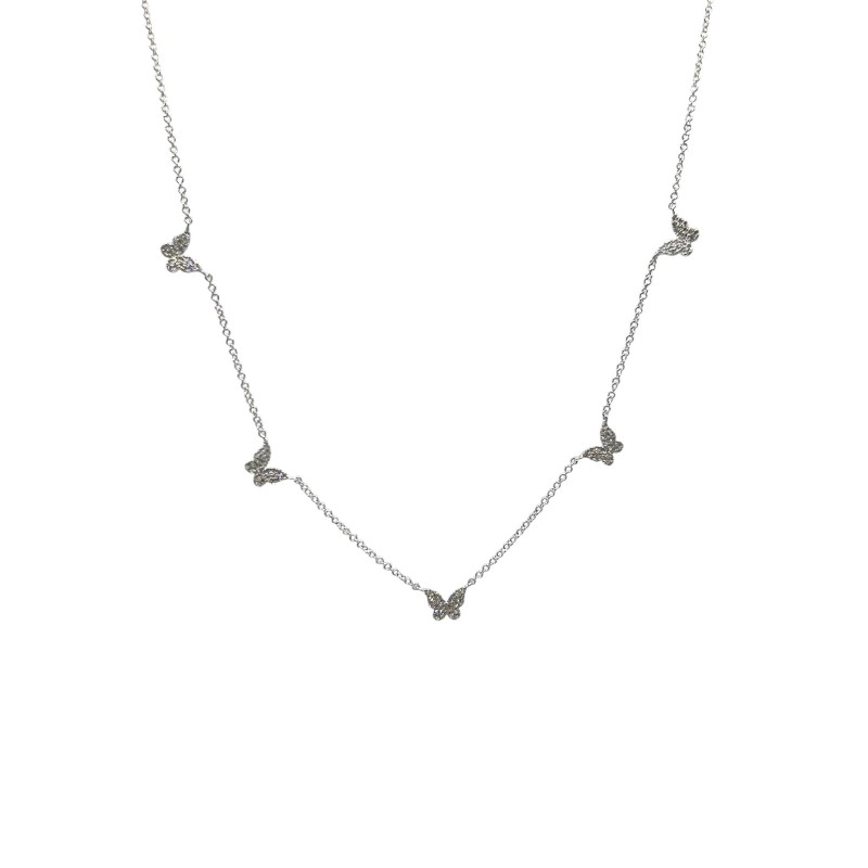 Collar Cinco Mariposas Con Diamantes – Victoria Fine Jewelry