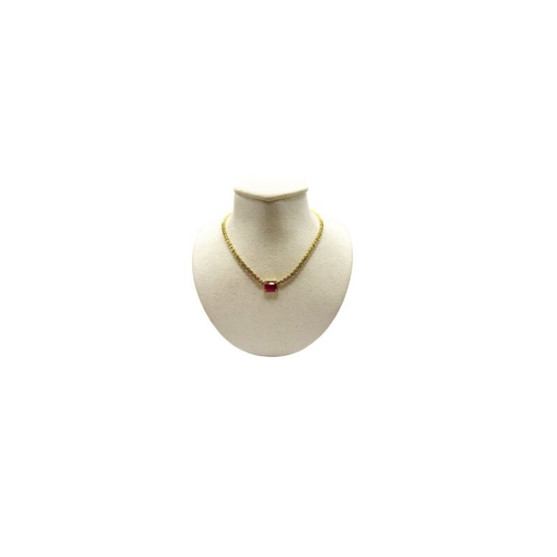 Gargantilla Cuadro de Rubí con Diamantes – Victoria Fine Jewelry