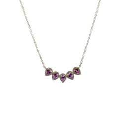 Collar Gotas De Zafiro Rosa – Victoria Fine Jewelry