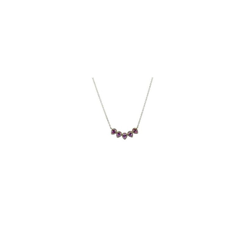 Collar Gotas De Zafiro Rosa – Victoria Fine Jewelry