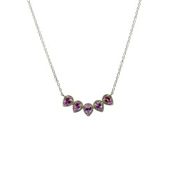 Collar Gotas De Zafiro Rosa – Victoria Fine Jewelry